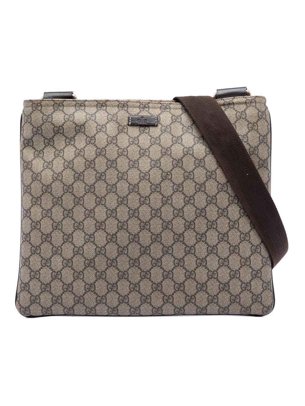 Gucci Zip Top Messenger Bag Gg Coated #287548G63B